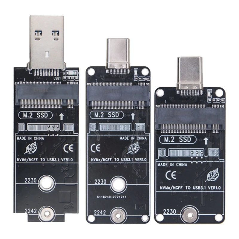 Convertidores M.2 a USB 3.1 tipo C Tarjeta adaptadora M.2 NVMe NGFF SSD 1000 s 2230