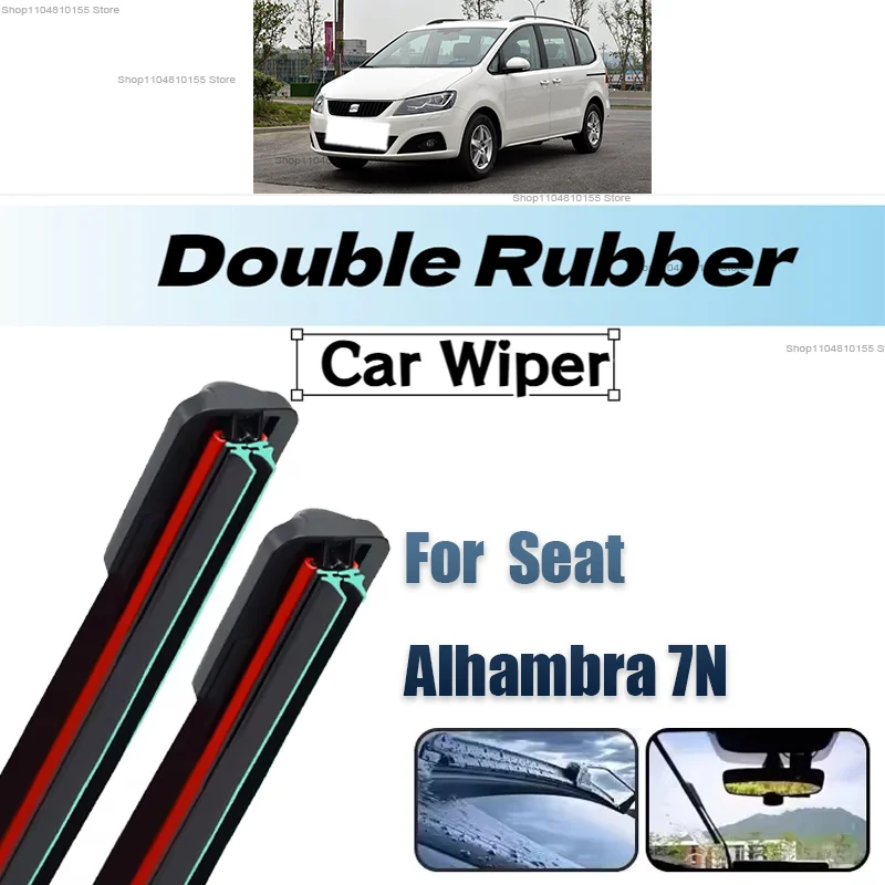 

3PCS Car Wiper for Seat Alhambra 7N 2010-2023 Front Rear Windshield