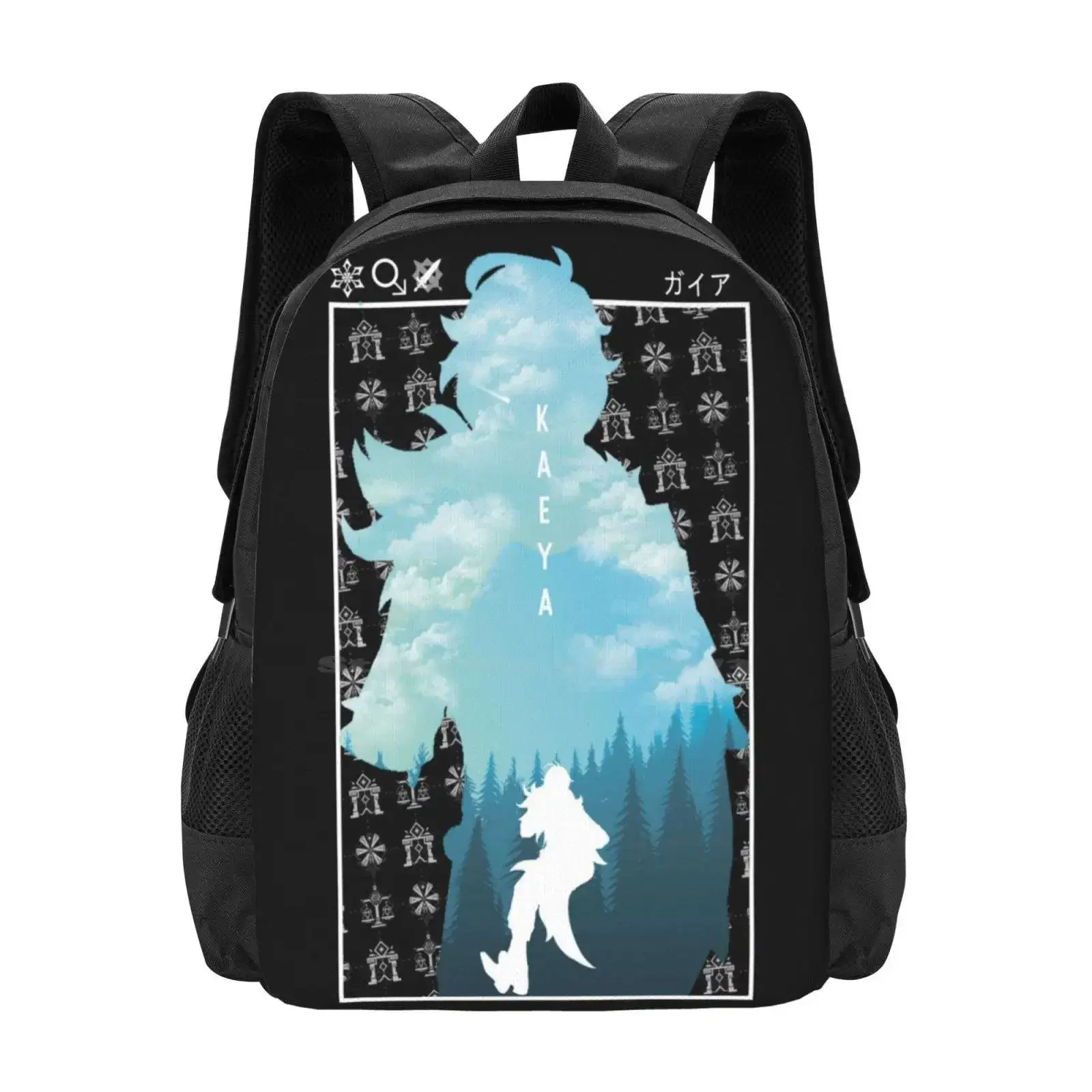 كيا | حقيبة ظهر مدرسية رائجة البيع من Genshin Impact حقائب عصرية من Genshin Impact Pyro Hydro Electro Cryo Dendro Anemo Geo Cute #1