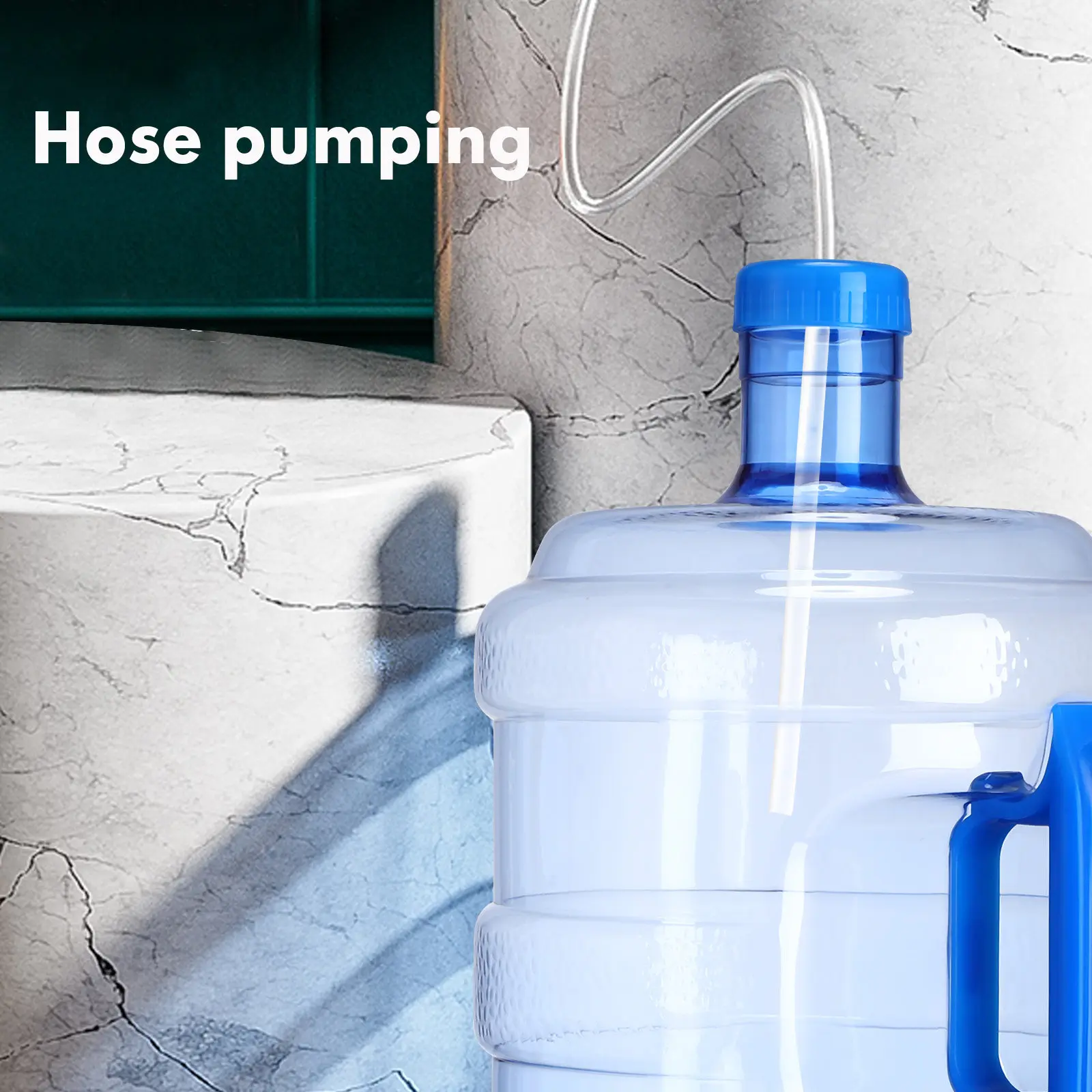 

Gallon Water Jugs Large Capacity Storage Countertop Dispenser Blue Buckets for Car Washing
