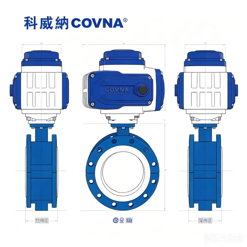 Covna B2Bclearance Sale Electric Rotary Actuated Lug Butterfly Valve: Class Stainless Steel, 4-20mA Modulation