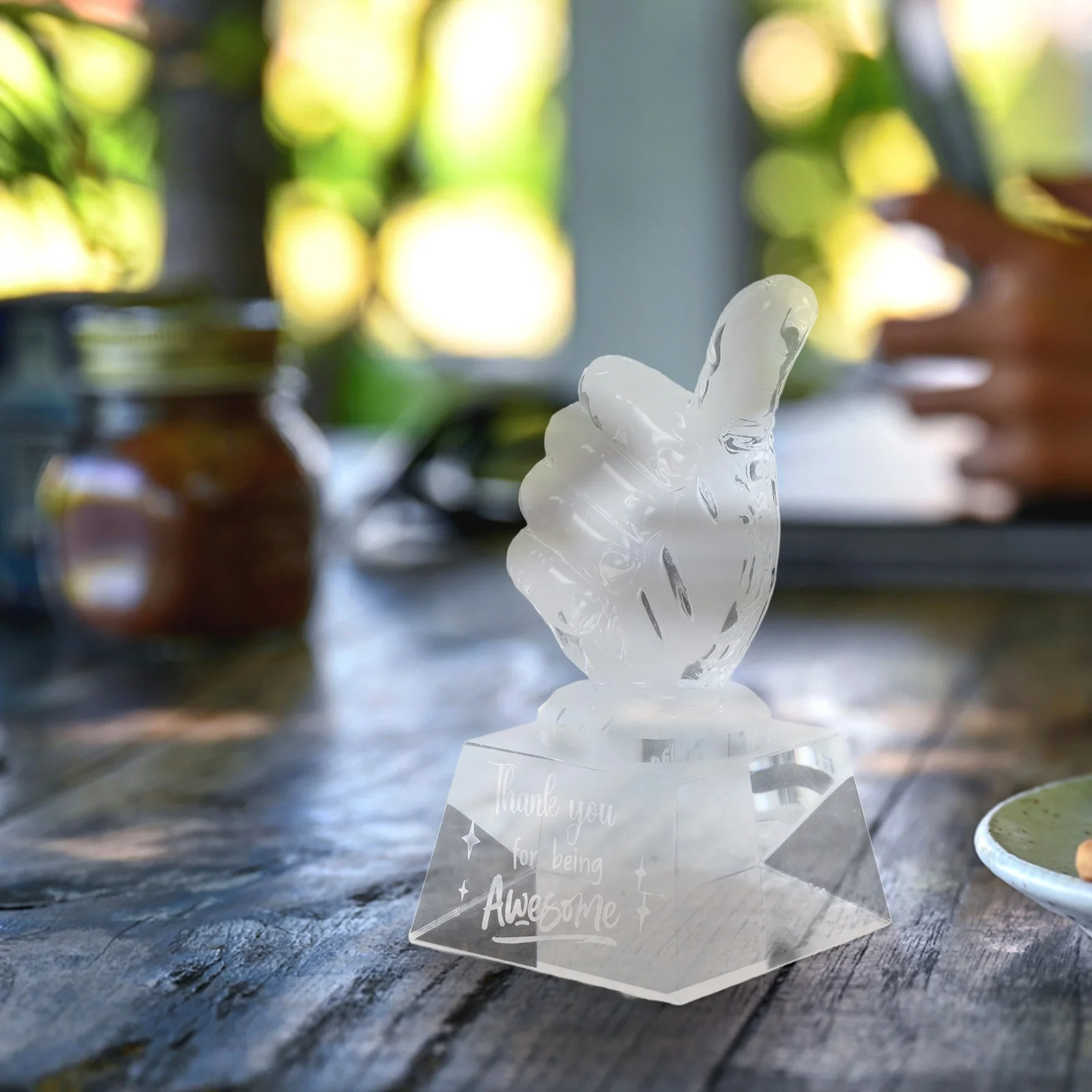 

Хрустальный трофей для большого пальца, высокая прозрачность, декоративная награда в форме большого пальца для праздника, вечеринки, подарок, декор трофеев, хрустальные трофеи