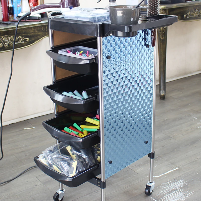 Italian Style Storable Trolley Originality Barber Shop Multifunctional Trolley Modern Nail Salon Furniture Skjuta En Vagn HBSC