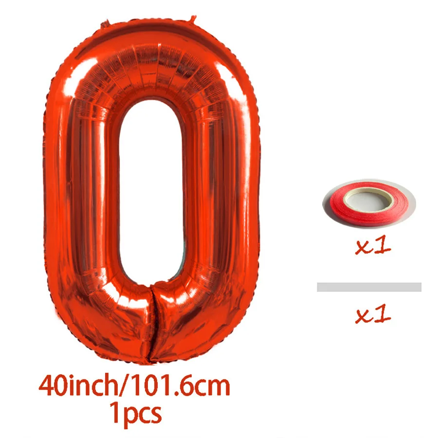 40 Zoll Roter Zahlenballon 0-9 aus Aluminiumfolie Geeignet für Geburtstagsfeiern, Abschlussfeiern, Hochzeiten, Jubiläen und Fotoshootings – Detail 6