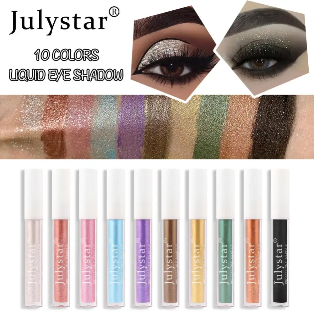 PHOERA 12 Colors Diamond Eyeshadow Liquid Glitter Eye Shadow Pearly Shimmer Eyeshadow Lasting Waterproof Eye Makeu Cosmetics