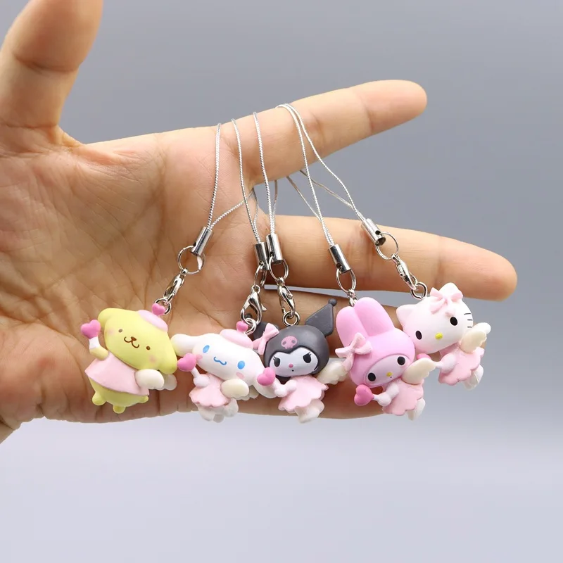 5 قطعة لدمى HelloKitty المفاتيح اللعب Kawaii أنيمي لعبة Diy بها بنفسك حقيبة الظهر قلادة هدايا عيد الميلاد للأطفال #5