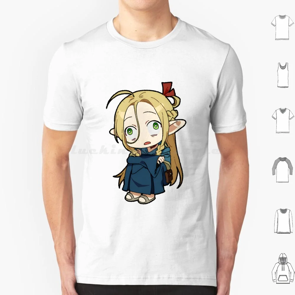 Marcille Dumb T Shirt Big Size 100% Cotton Marcille Donato Meshi Marcille Donato Food Delicious In Elf Anime Cartoon Dumb