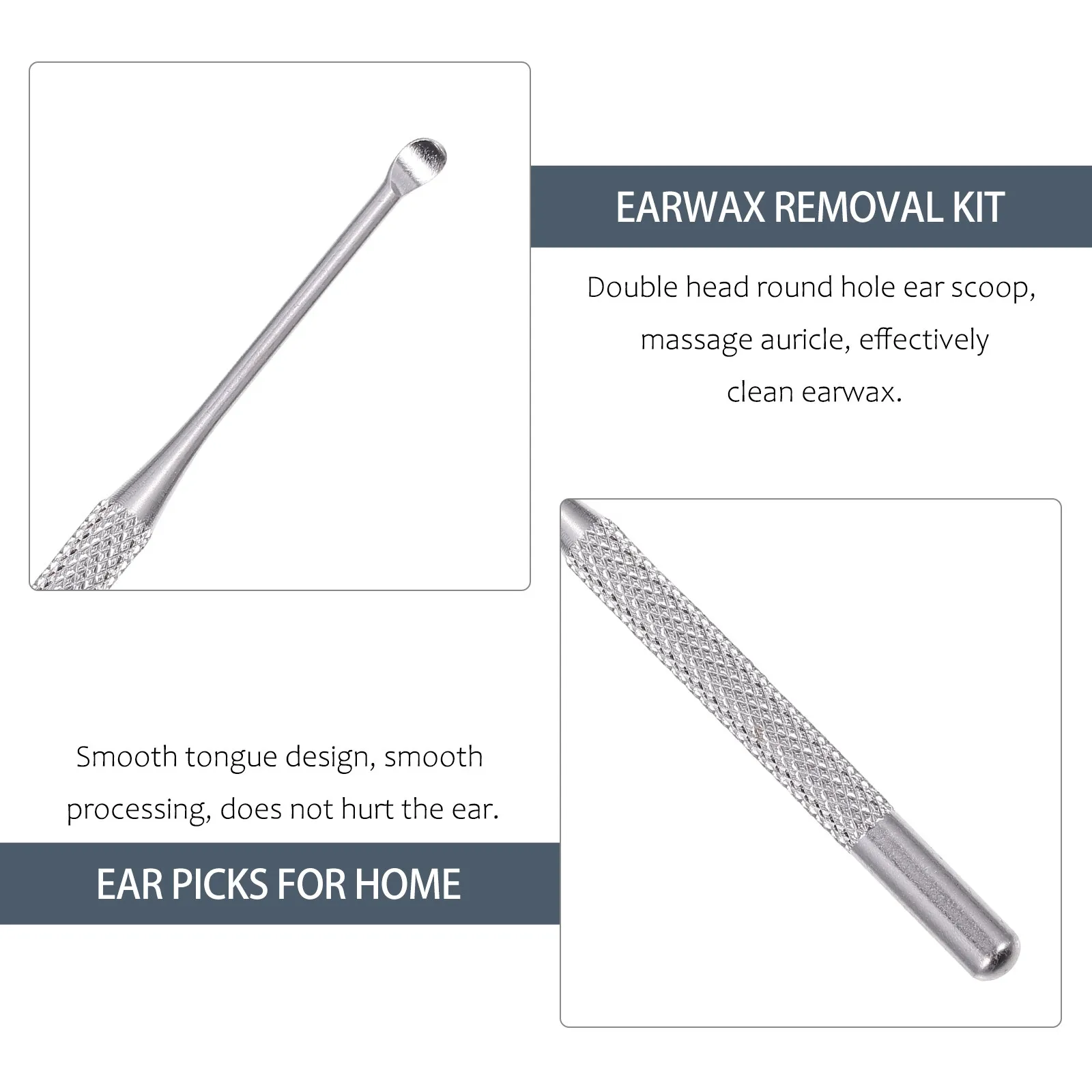 

Набор из 1 предмета: многофункциональные инструменты для чистки ушей, изысканные очистители от ушной серы, гладкие, круглые, безопасные, полезные для ежедневного семейного использования, серебристые