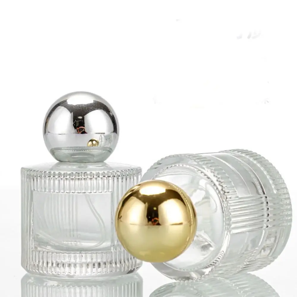 MIni bouteille transparente rechargeable atomiseur presse type distributeur atomiseur Rechargeable bouteille en verre vide voyage