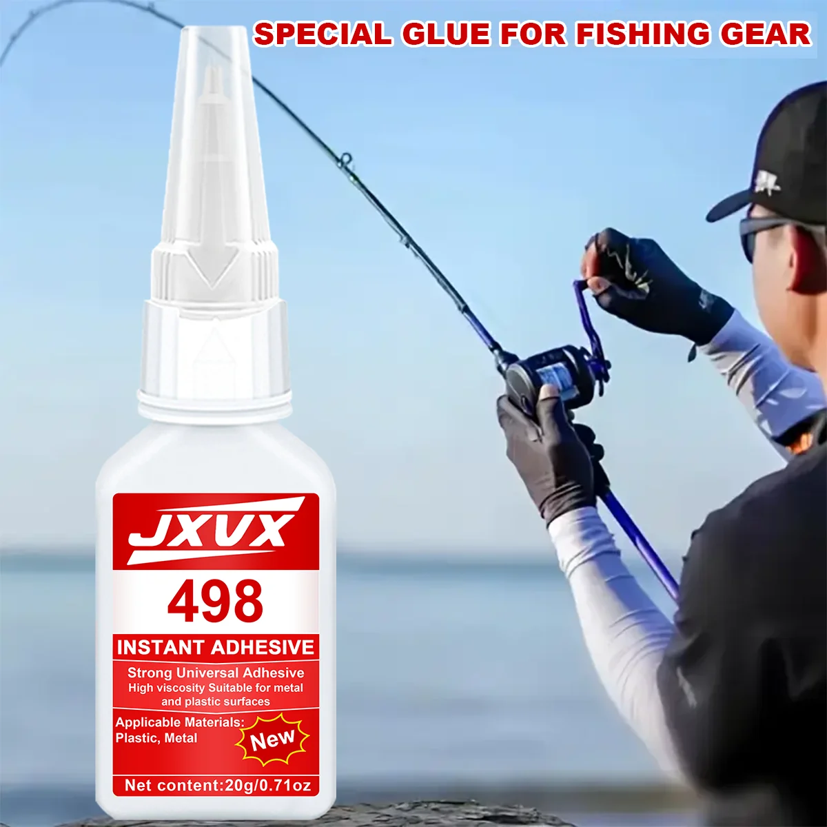 El nuevo adhesivo de alta resistencia, impermeable transparente, fuerte adhesión, buena estabilidad, adecuado para la reparación de artes de pesca, reparación del hogar, fabricación manual, reparación de zapatos.