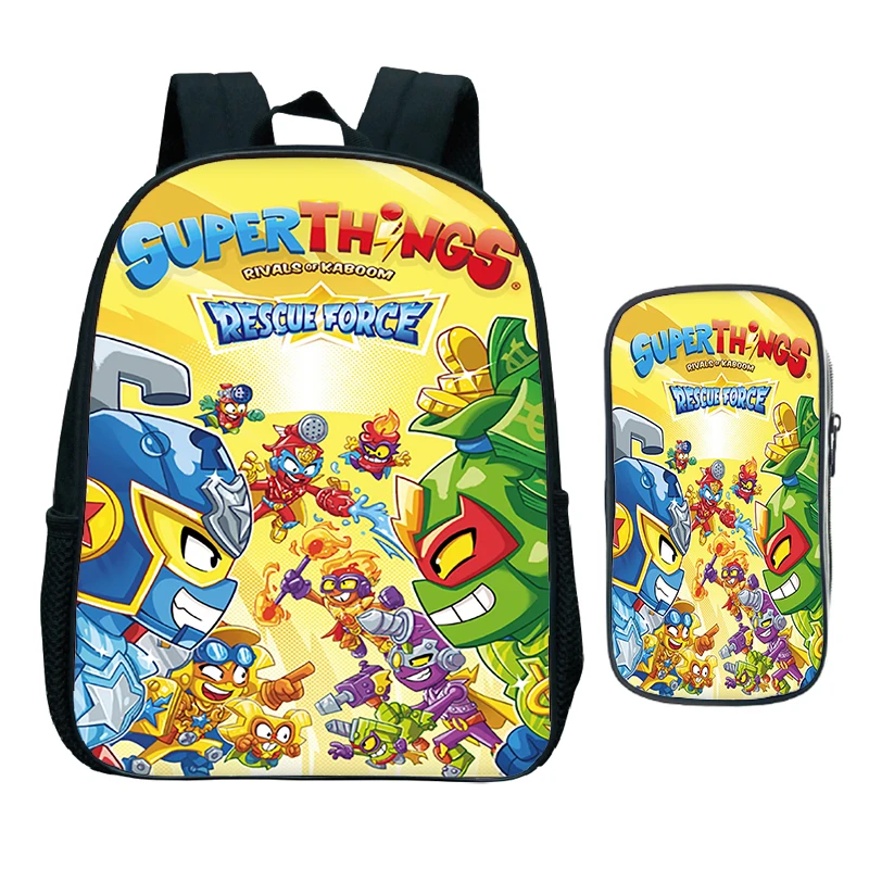 

Superzings Series 10 Kindergarten Backpack 2 Pcs/Set Game Superthings Bag Bagpack Children School Bag Mochila Kids Mini Rucksack