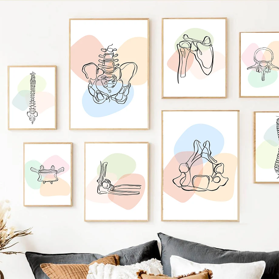 Abstract Femur Bone Foot Anatomy Medical Posters And Prints Wall Art Canvas Painting Wall Pictures For Chiropractic Office Decor