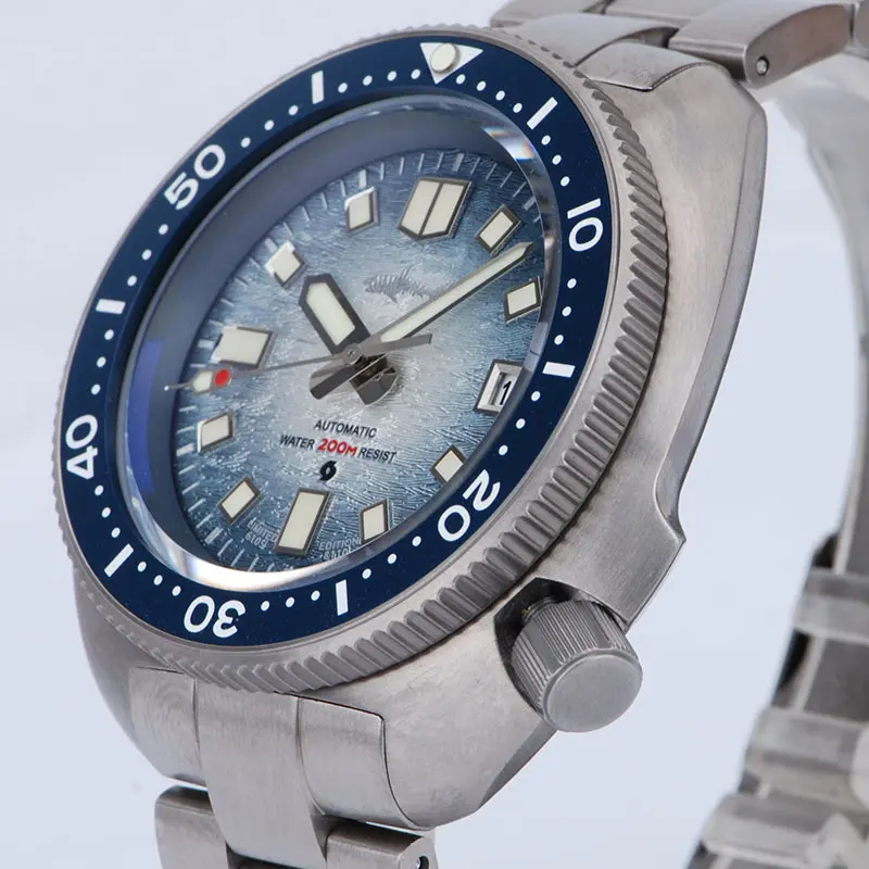 Heimdallr Titanium Turtle Men 200M Diver Watch Sapphire Glass NH35 Automatic Movement  Waterproof C3 Luminous Machinery Watches