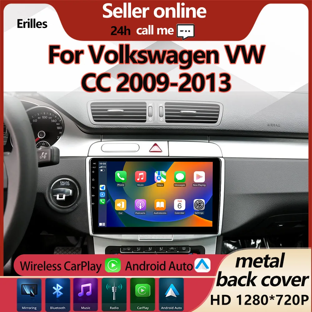 Radio Modify For Volkswagen VW CC 2009-2013 Wireless Carplay Car Multimedia Player Upgrade Touch Screen Android Auto Car Play