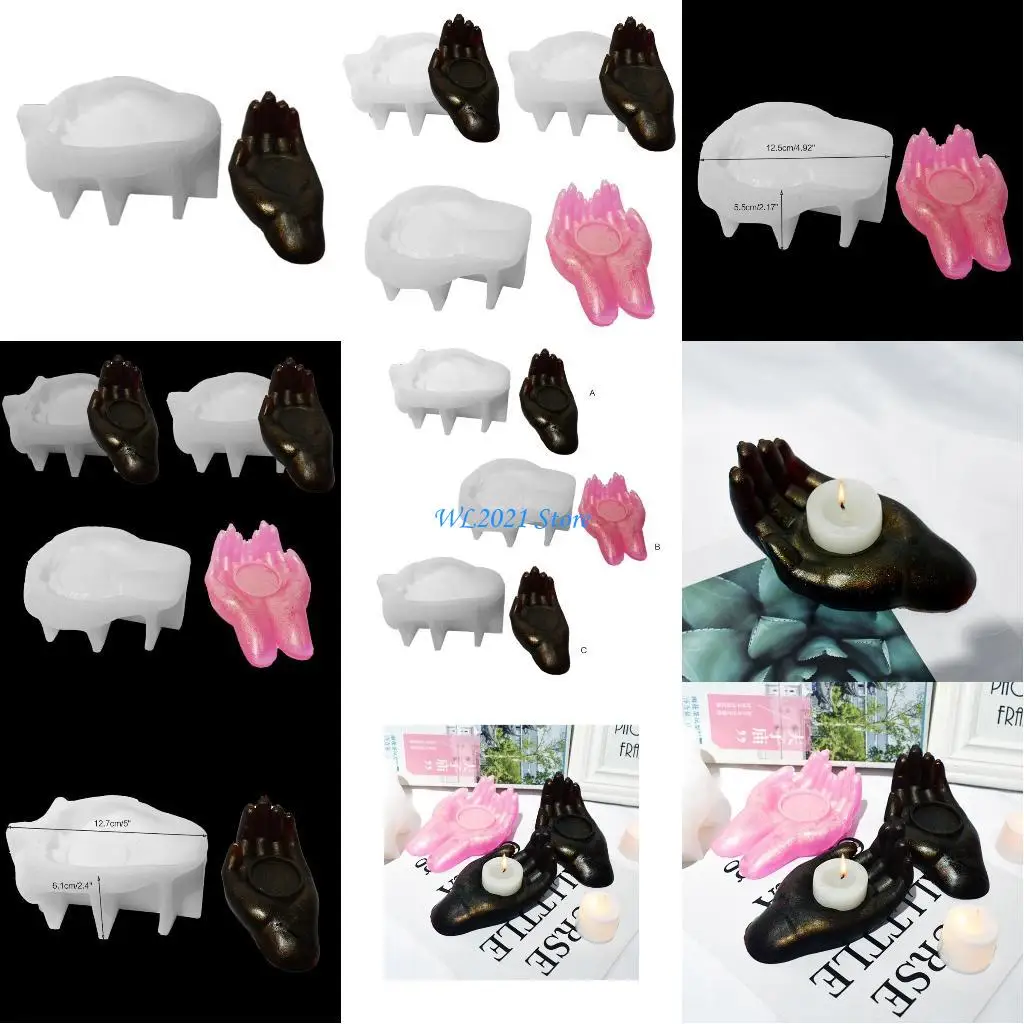 

G5GC форма руки подсвечник эпоксидная смола литейная форма силиконовые подсвечники формы