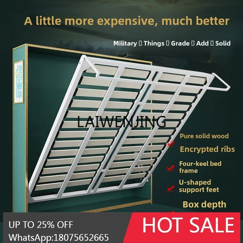 reinforced invisible bed space saving wall hidden multi-function foldable