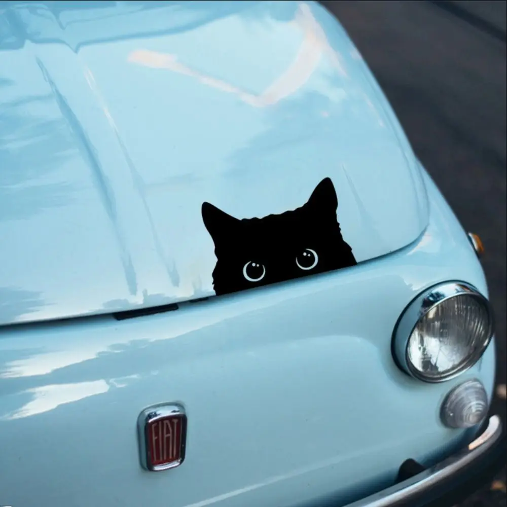 Self-Adhesive Car Cat Sticker New Cat Peeking PET Funny Sticker Auto Accessories Car Styling Decoration Car