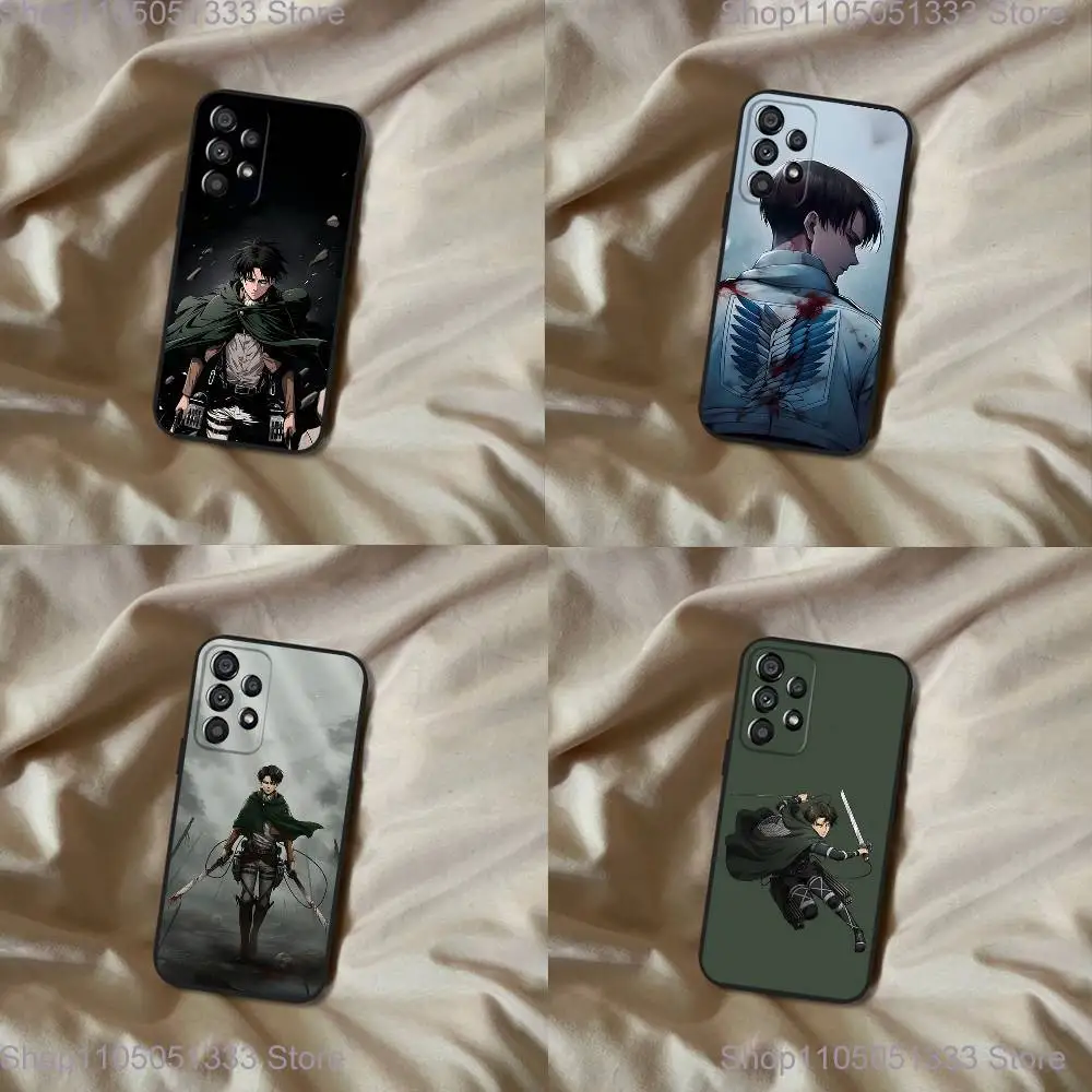

Levi Ackerman Attack on Titan Phone Case For Samsung Galaxy A20,A21s,A22,A31,A32,A52,A53,A72,73,A80 Soft Black Cover