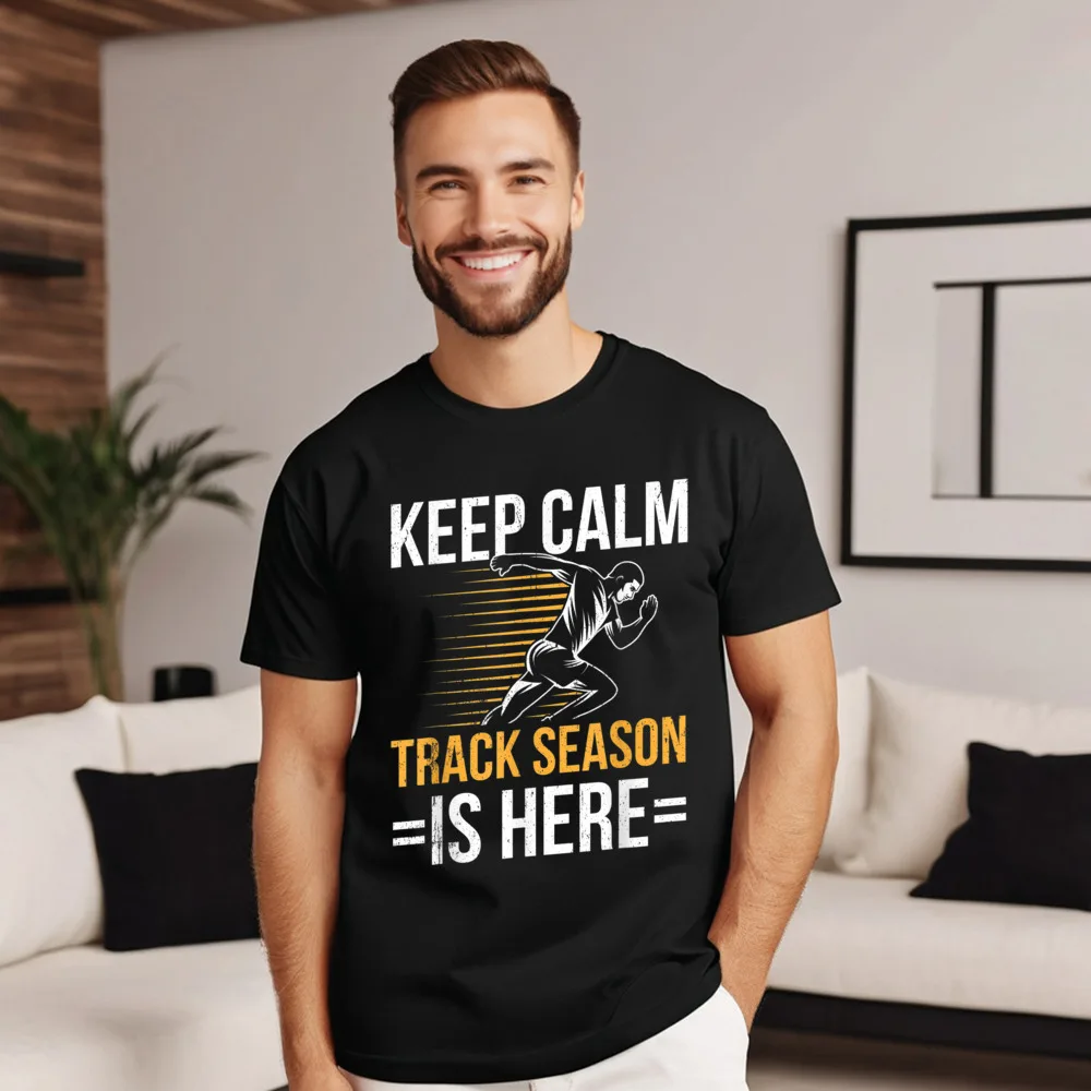 Camiseta Algodón Divertida Atletismo Hombre