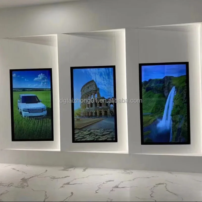 Werbemaschine für Mietdarstellung, Wandhalterung, 18,5, 21,5, 27, 32, 43 Zoll LCD-Bildschirm, Smart Media Player, Digital Signage