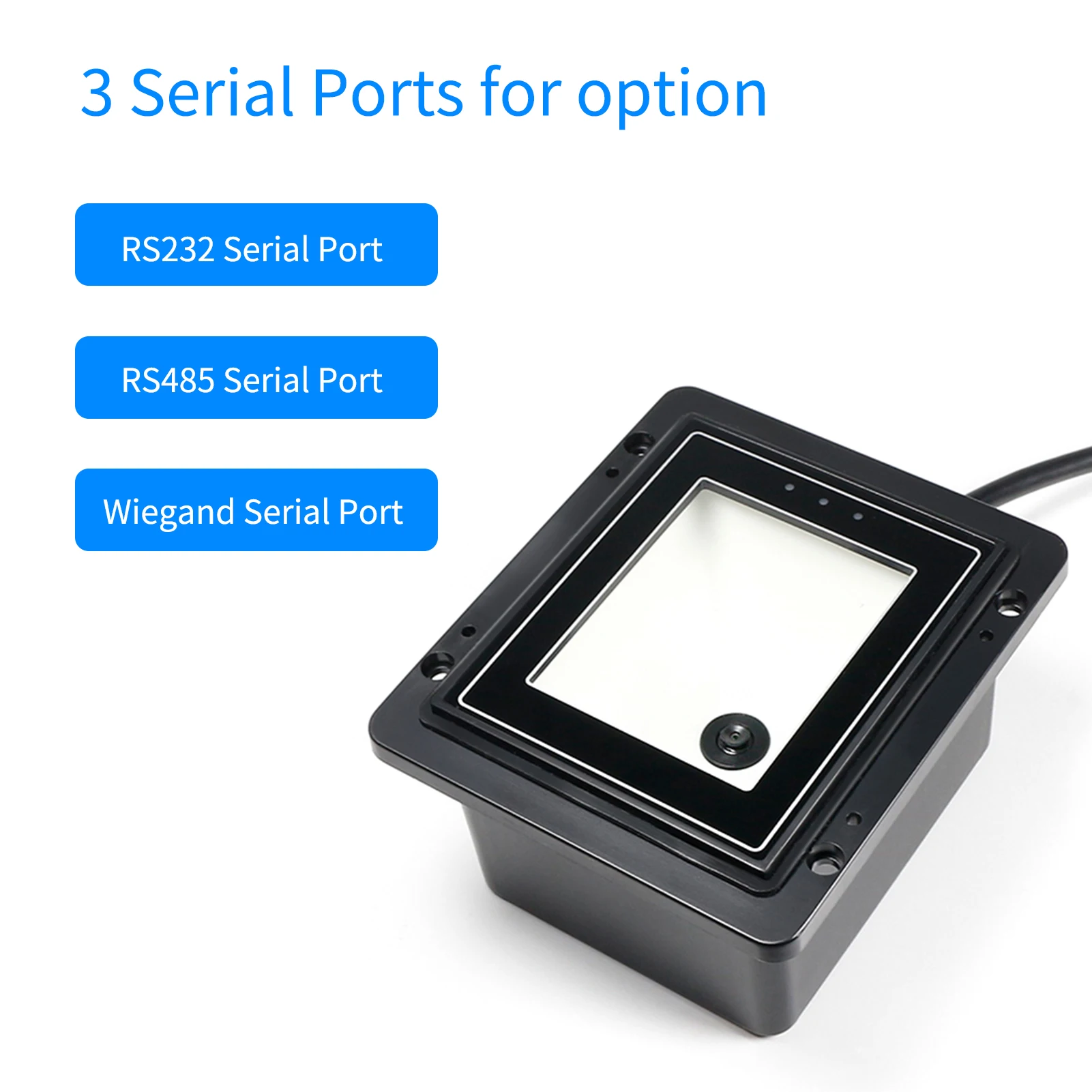 Embedded 1D 2D Barcode Scanner QR Bar Code Reader Module Scanner RS485 Port Connection Auto Scanning for Gate Machine Tickets