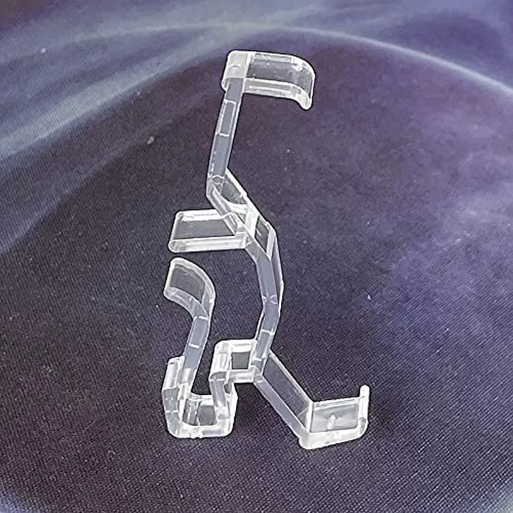 Clear Plastic Valance Clips, Retentor Oculto, Clipe Titular para Janela Blind Valance, Faux Horizontal e Cortinas De Madeira Peças