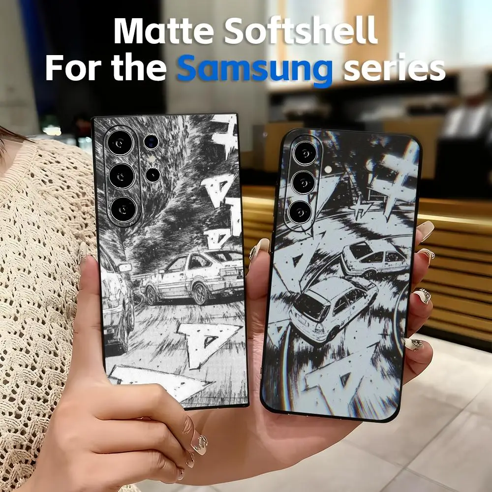 Initial D Phone Case Soft Black For Samsung S26 S25 S24 S23 S22 S21 S20 Plus Ultra Note20