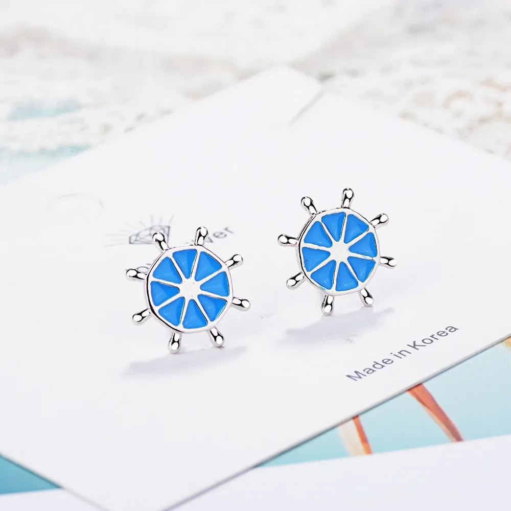 

925 Sterling Silver Geometric Stud Earrings For Women Girls Wedding Birthday Party Jewelry Gift Pendientes