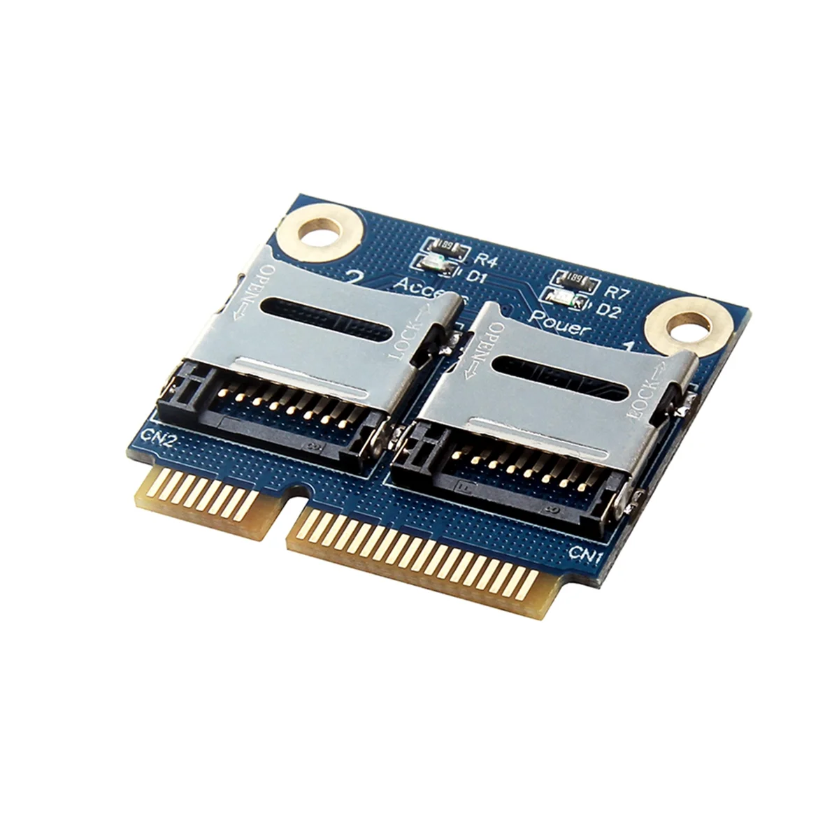 

Эффективный мини-адаптер Pci-E, 2-твердотельный жесткий диск для ноутбука, двойной Micro-SD SDHC SDXC TF
