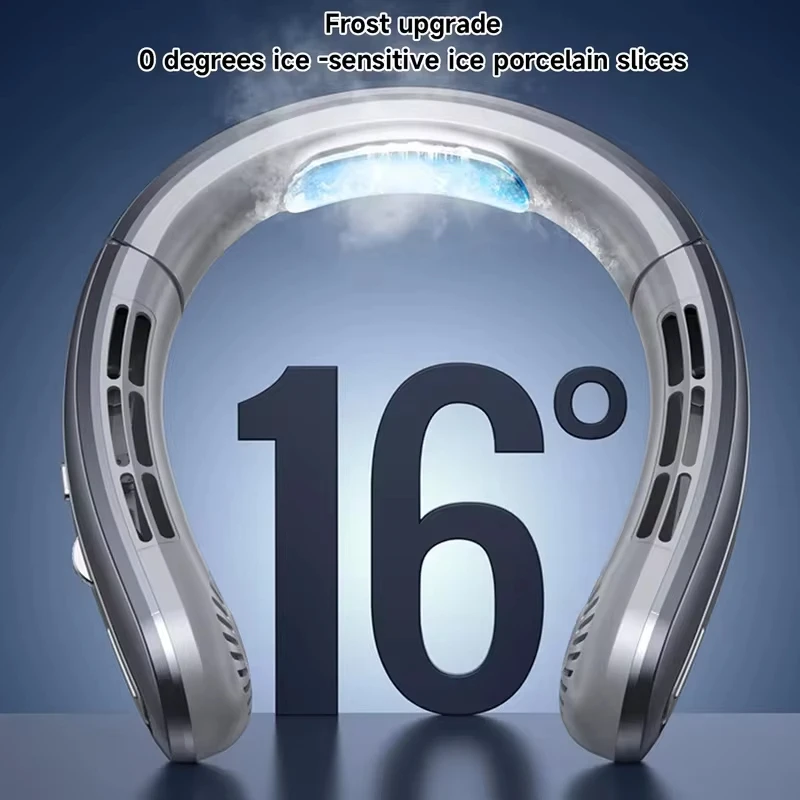 Xiaomi ترقية USB معلقة الرقبة مروحة المحمولة الخالية من الشفرة صغيرة قابلة للشحن كتم الصوت LED شاشة ديجيتال مراوح كهربائية مبرد الهواء جديد