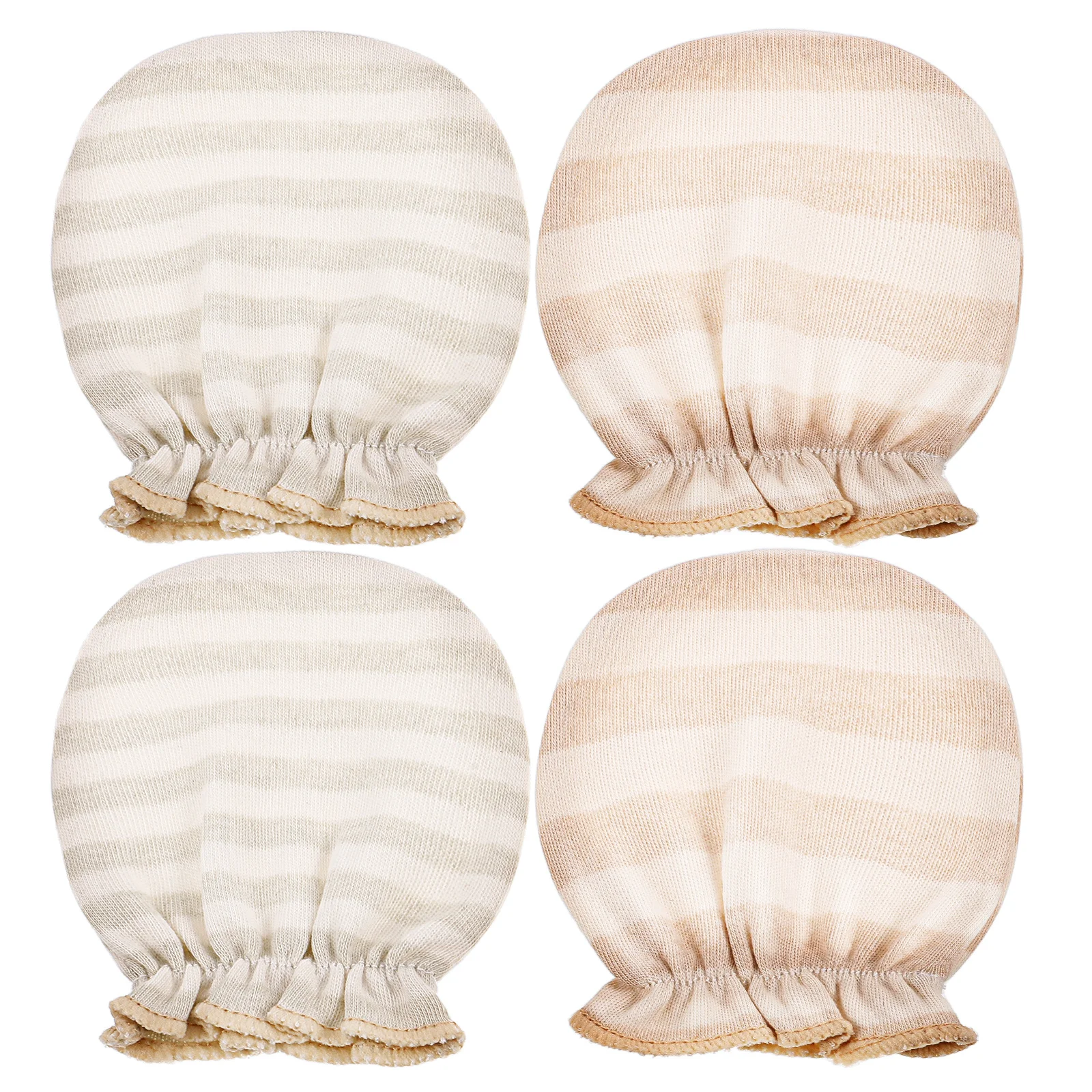 2 pary ciepłych rękawiczek dla niemowląt, bawełniane, oddychające, chroniące przed zadrapaniami, dla dzieci z delikatną skórą, styl unisex