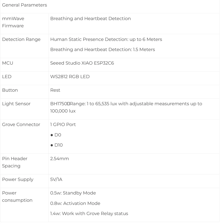Picture 7: MR60BHA2 60GHz mmWave Radar Breathing and Heartbeat Detection Sensor ESPhome Home Assistant Powered by XIAO ESP32C6