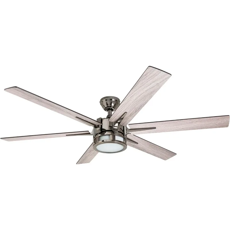 

Ceiling Fans Kaliza Modern 56 Inch Ceiling Fan with Light, LED Fan with Remote Control, Indoor Fan, 6 Contemporary Bla