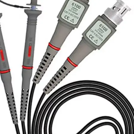 P6100 Oscilloscope P/robe 100MHz 1X Attenuation With BNC Connector Clamp Grounding Clip For Digital Analyzer Testing Tool