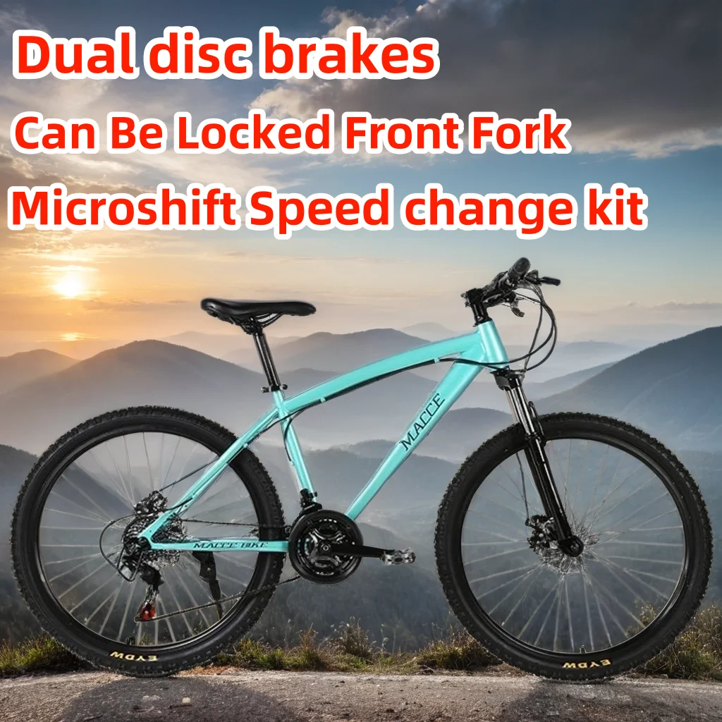 

26 inch High carbon steel off-road mountain bike lightweight competitive MTB bicycle Dual disc brakes high performance bicicleta