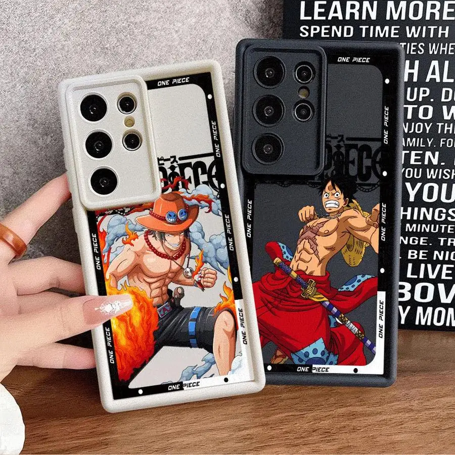 One Pieces Anime Phone Case for Samsung Galaxy S24 FE S23 Ultra S22 S21 S20 FE S22 Plus S23 S21 Ultra Shell Soft Cover