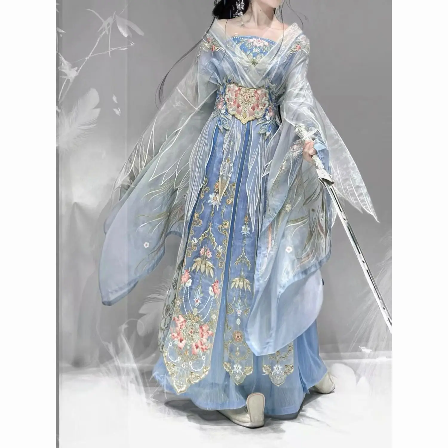 

Mushige Hanfu[Xiaoxianfeng]Wei Jin Style Super Fairy Waist-Length Seven-Piece Set Heavy Embroidery Spring Summer Autumn Style