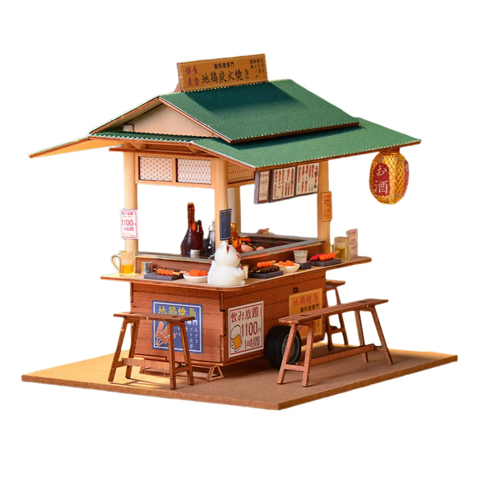 Shop Model Dollhouse Kits DIY Materials Display Assembled Toy House Street Food