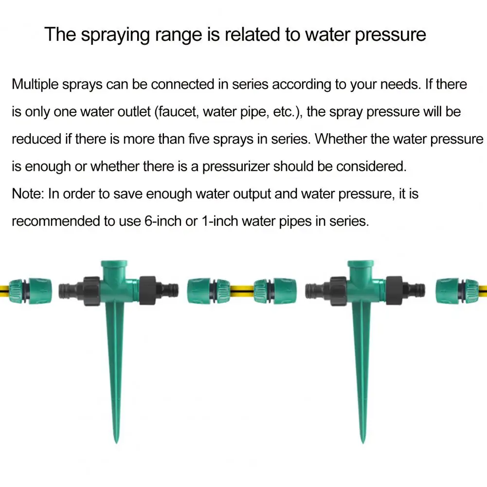 2Pcs Watering Stake Safety Use Watering Plug Sharp End Practical Gardening Hose Connector Ground Inserting Needle for Lawn