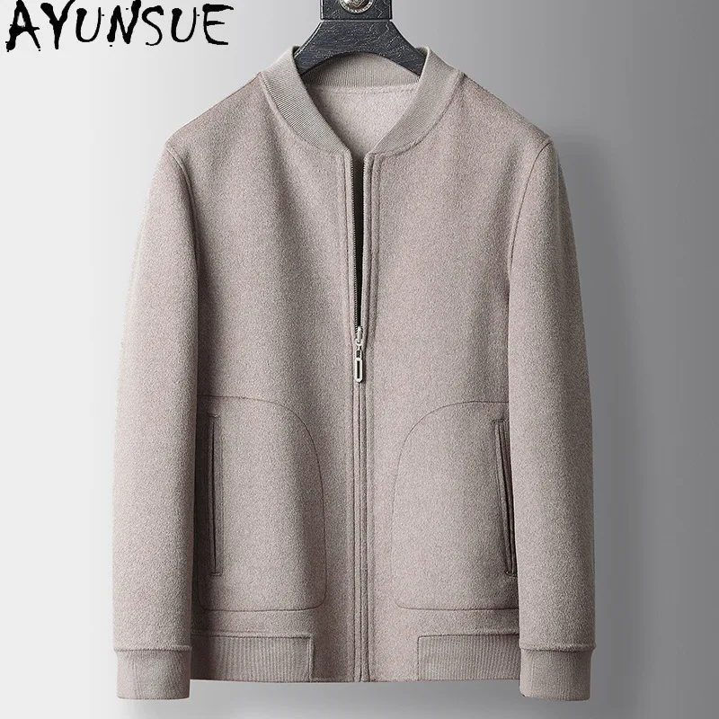 

AYUNSUE 100% Wool Jacket Men Winter Clothes Double-sided Woolen Coat 2025 Fashion Mens Coats New in Outerwears Abrigo Hombre