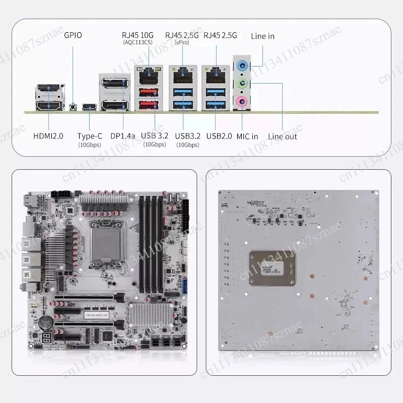 

High-Performance 12 Bay 10GbE NAS Motherboard with DDR5 ECC, Supports M.2 NVMe for W680 Chipset Enterprise Storage Server