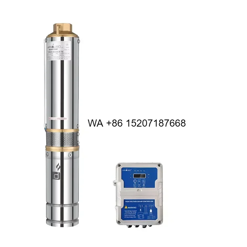 Wmwmnu for Solar Powered Submersible Deep Well Pump Stainless Steel High Efficiency DC Farm Irrigation Livestock Watering