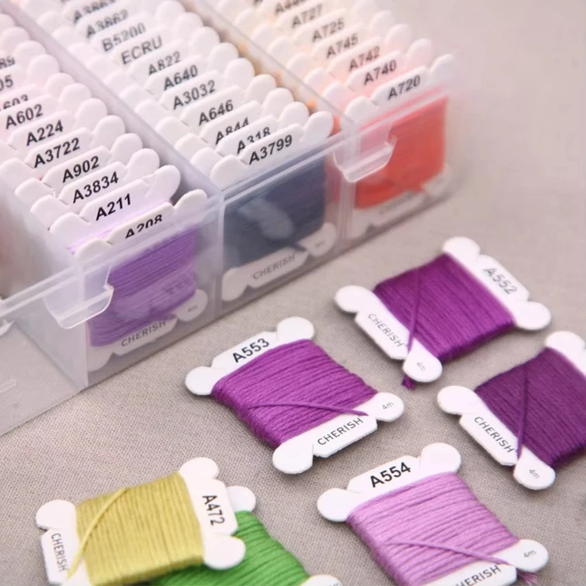 40/80 Farbe Stickgarn DIY Baumwolle Multi-Color Stickgarn Nähen Stickgarn Set mit Organizer Box Fäden