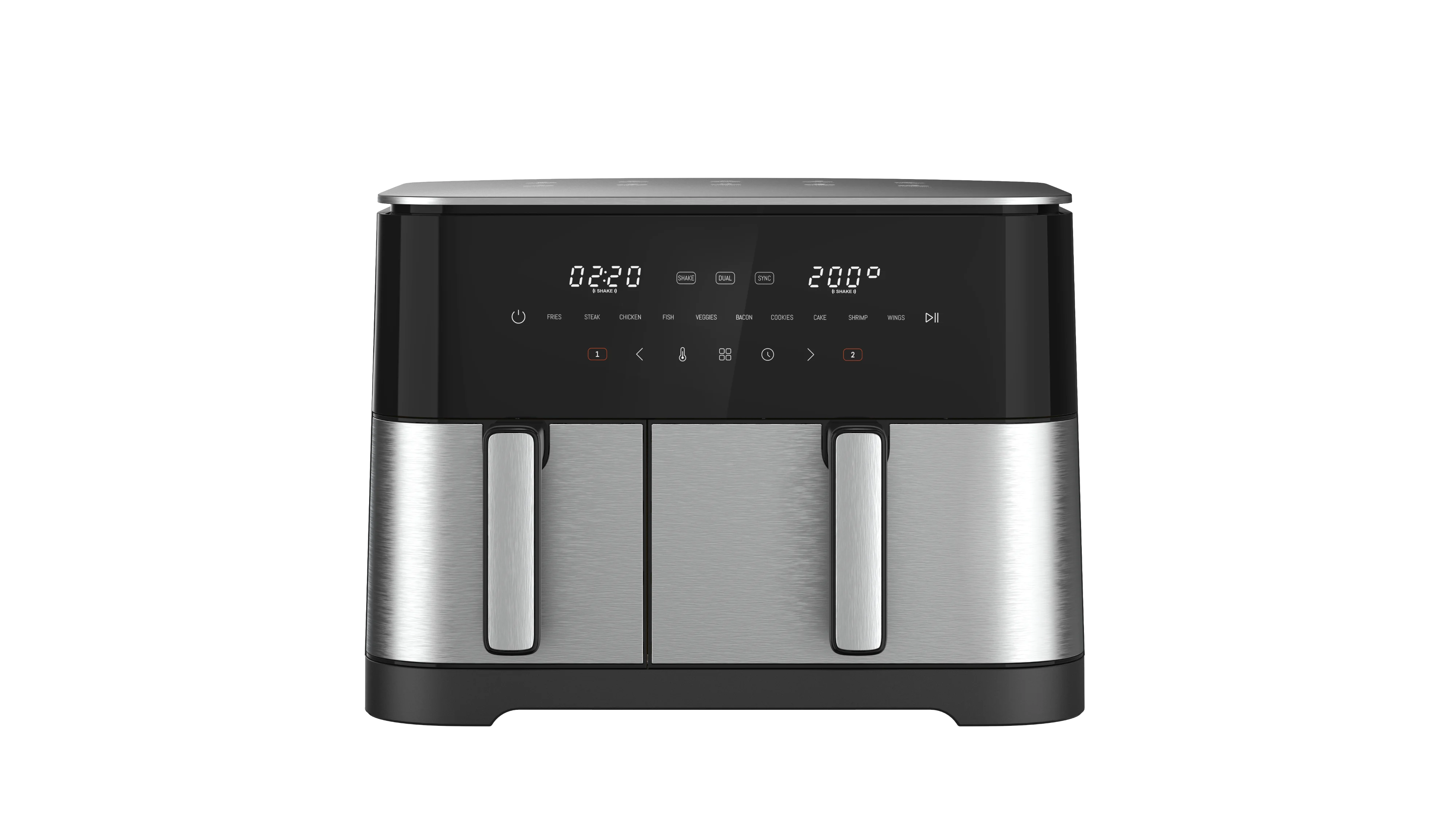 11L Dual Core Metal Air Fryer Factory Wholesale Household Commercial Multifunctional Cooking Pot Large Capacity Visible