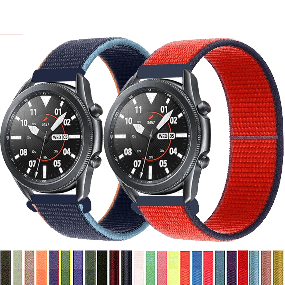 

20 22 мм ремешок для часов Gear s3 Frontier ремешок Galaxy watch 3 45 мм 41 мм 46 active 2 44 мм 40 мм нейлоновый ремешок huawei gt2e/2 42