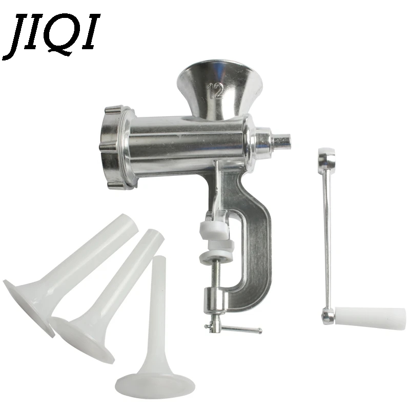 Household Enema Machine Manual Meat Grinder Hand crank Desktop Sausage machine Stainless steel knife minced meat filling machine