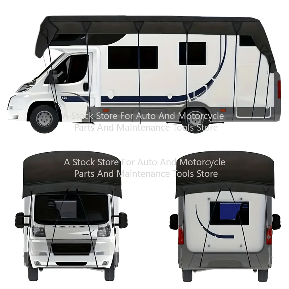 210D Oxford Cloth RV Roof Protective Cover Portable Motorhome Camper Top Tarp Cover Waterproof Dustproof Sunshade Protective