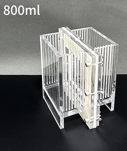 تفاعل كهروكيميائي خلية كهروكيميائية من النوع H ، خلية غشاء غير محكمة الغلق ، اثنان في ثلاثة زجاج عضوي قابل للفتح #5