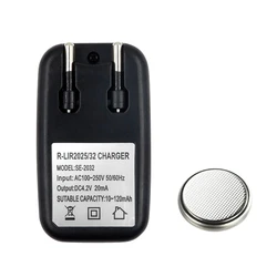 2-Slot 3.6V Button Recharging for LIR2032 LIR2025 ML2032 ML2025 CR2032 Intelligent EU Plug P9JD