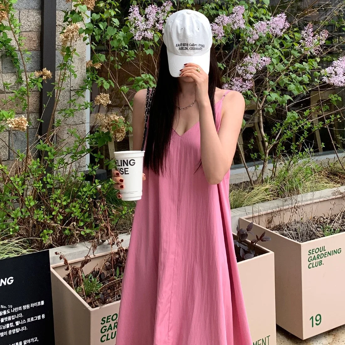 Korean Sle Summer Elegance V-Ne Sexy Bal Lazy Casual Vaion Vibes Strapl Dr High Waist A-Line Midi Dr